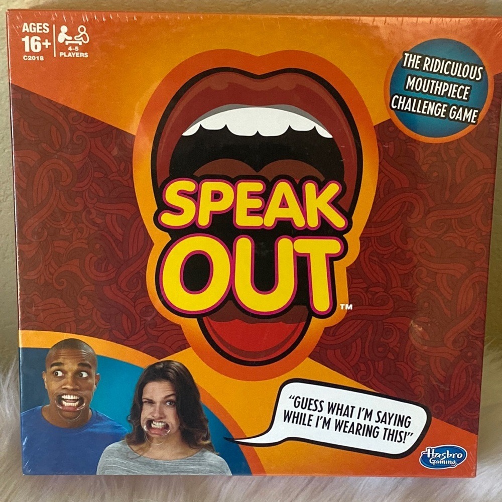 Hasbro Gaming Speak Out Mouthpiece Challenge Board Game New Sealed